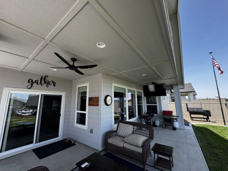 Outdoor Living Space TV and Ceiling Fan Installation in Nampa